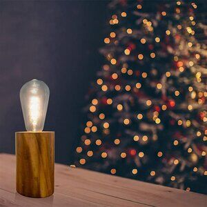 Battery Operated Table Lamp Wood Night Light Decorative Table light